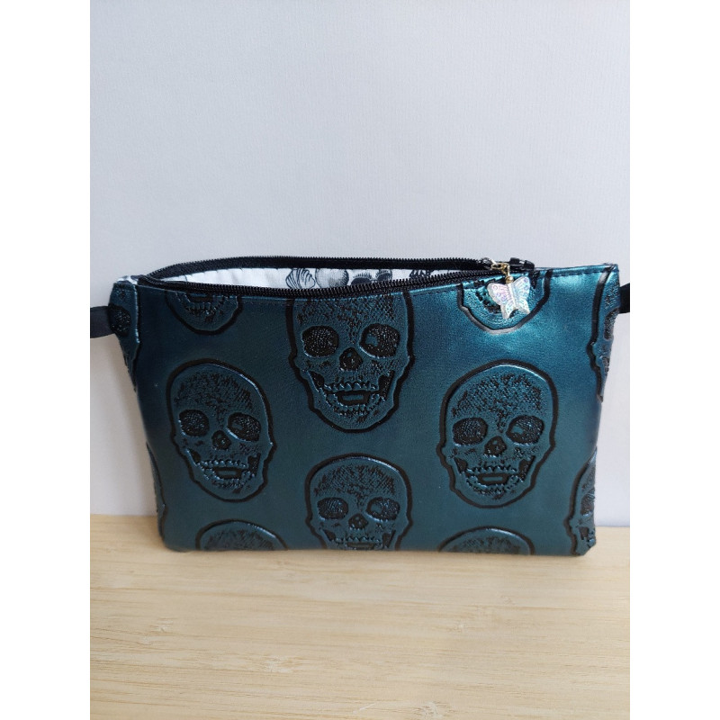 Pochette Halloween bleue - Fait main Pochette Halloween bleue - Fait main