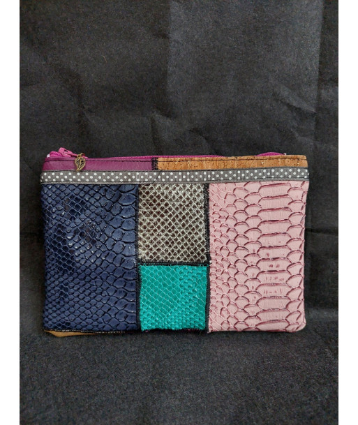 Petite Pochette Caleïdo Upcycling - Fait main Petite Pochette Caleïdo Upcycling - Fait main