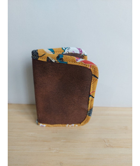 Porte-carte marron - Fait main