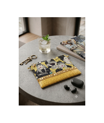 Pochette midinette ensoleillée - Fait main